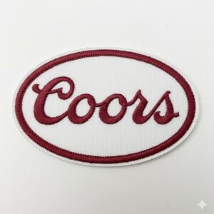 Coors Logo Patch in Red and White DIY Iron On Patch Embroidered